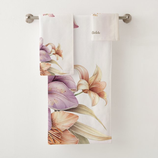 Aquarelle Boho Rose Fleurs Élégante Et Élégante (En situation)