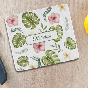 Aquarelle botanique avec planche à découper