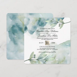Aquarelle botanique Invitations de mariage personn