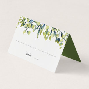 Aquarelle Botanique Verdure Cartes de Place