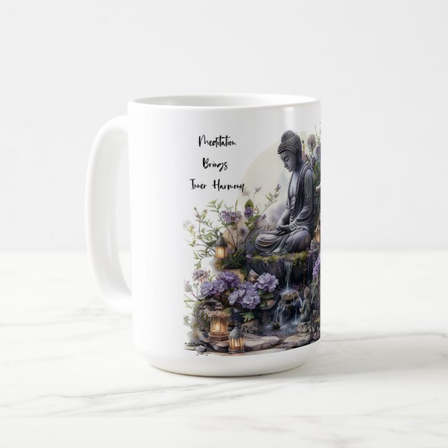 Aquarelle Bouddha Garden Harmony Mug (Devant gauche)