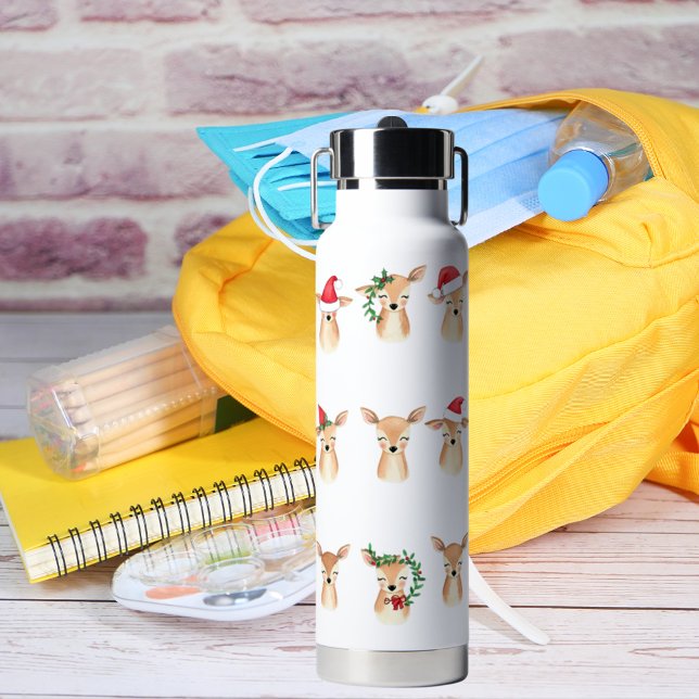 Aquarelle Bouteille d'eau de cerf de Noël (Créateur téléchargé)