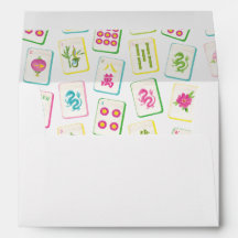 Aquarelle brillante Mahjong Titres Monogramme