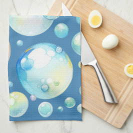 Aquarelle Bulles Serviette de cuisine