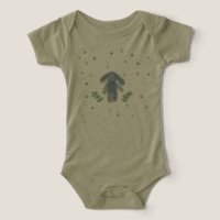 Aquarelle Bunny Genre Neutre Tirée Chemise bébé