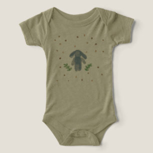 Aquarelle Bunny Genre Neutre Tirée Chemise bébé