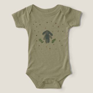 Aquarelle Bunny Genre Neutre Tirée Chemise bébé