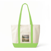 Aquarelle Calme Basse Marée Océan Sac fourre-tout