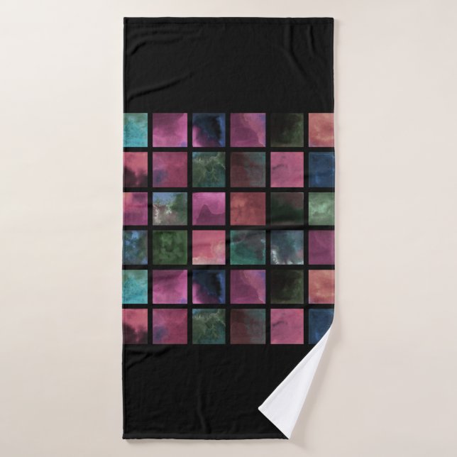 Aquarelle, carreau (Serviette de bain)