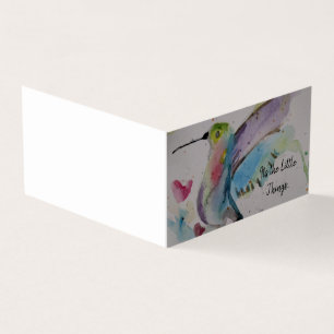 Aquarelle Carte de remerciements colibri