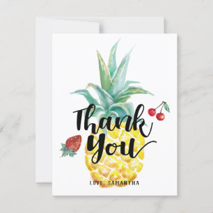 Aquarelle Carte de remerciements plat