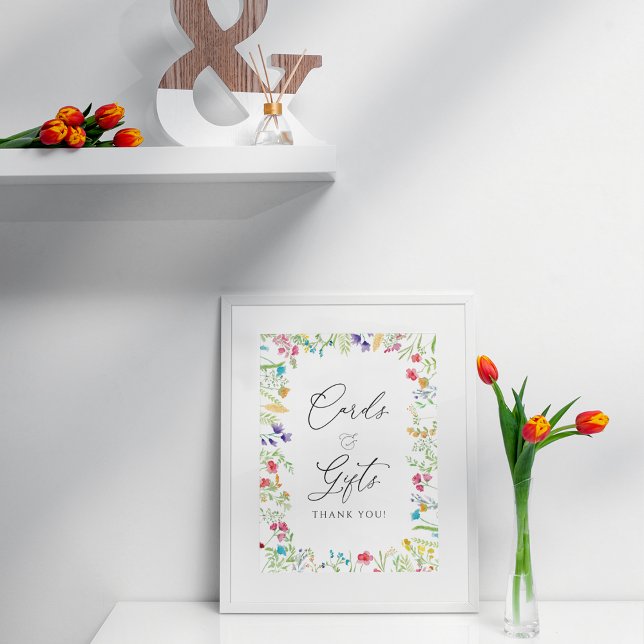 Aquarelle Carte Florale et Poster Cadeaux (Créateur téléchargé)