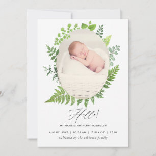 Aquarelle Carte photo de verdure