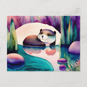 Aquarelle, Carte postale de poste