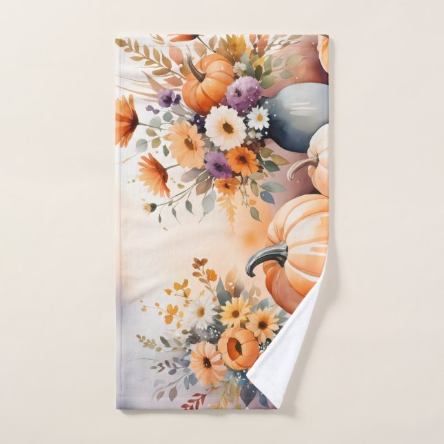 Aquarelle célébrant la chute (Serviette à main)
