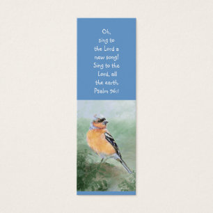Aquarelle Chaffinch Oiseau Écriture Bible Signet