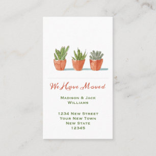 Aquarelle Changement d'adresse   Faire-part de dép