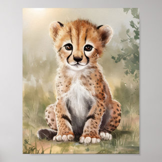 Aquarelle Cheetah Art mural imprimable