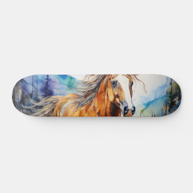 Aquarelle Cheval Skateboard Deck (Horz)