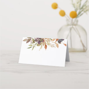 Aquarelle Chute Foliage Succulent Cartes de Place