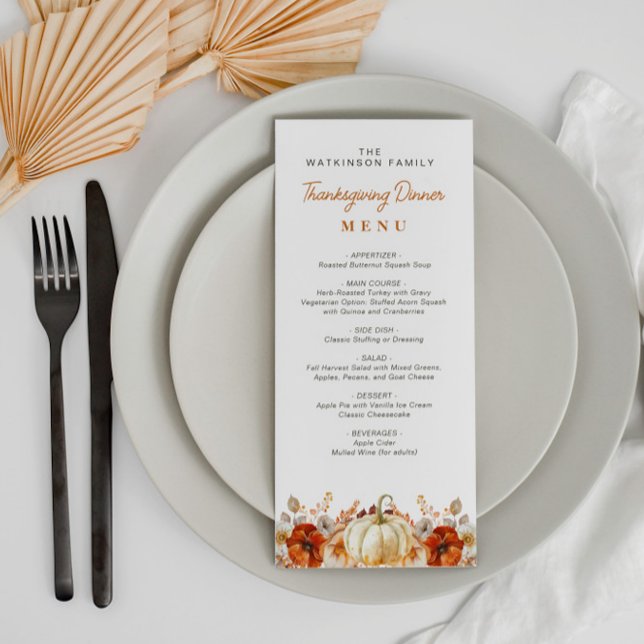 aquarelle chute menu grâces florales (Créateur téléchargé)