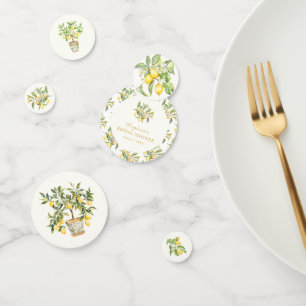 Aquarelle citron floral Confetti