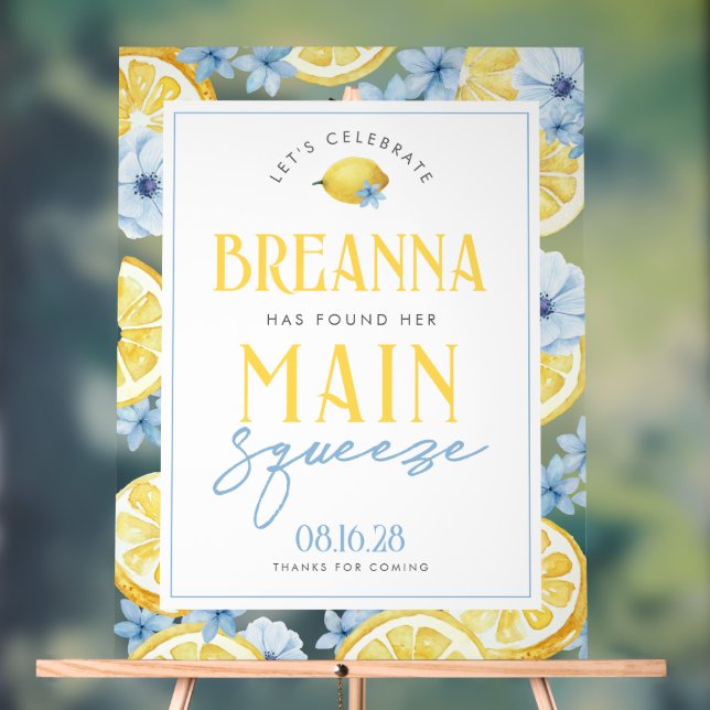 Aquarelle Citron principal Squeeze Affiche de bien (Neutre)