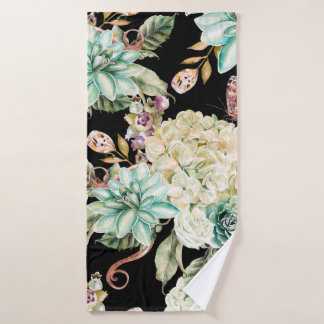 Aquarelle claire sans couture motif avec fleurs hé