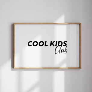 Aquarelle Club enfant vintage cool poster