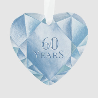 Aquarelle Coeur Diamond 60e anniversaire de mariag