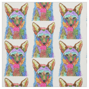Aquarelle colorée tissu de coyote