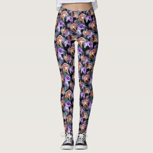 Aquarelle colorée Unicorn Leggings femmes