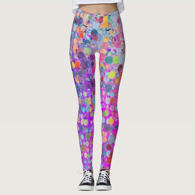 Aquarelle colorée Yoga Pants Leggings (Devant)