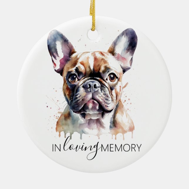 aquarelle commémorative Ornement de Chien-taureaux (Dos)