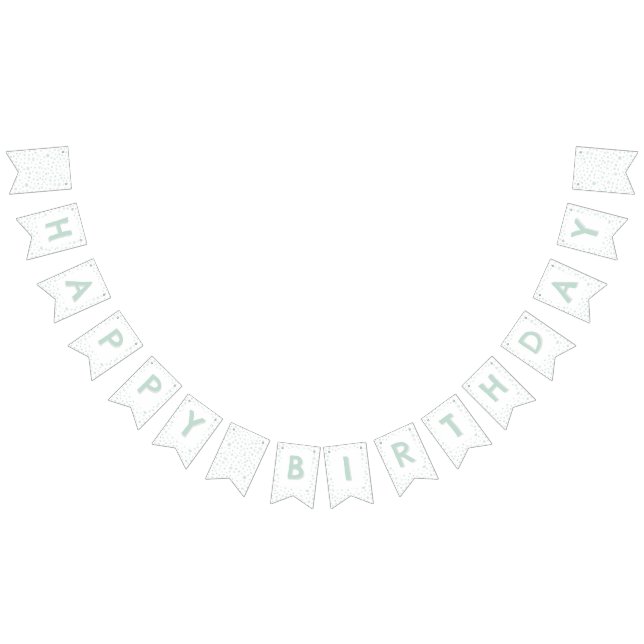 Aquarelle Confetti de Mint Dots Drapeau de Bunting (Tout)