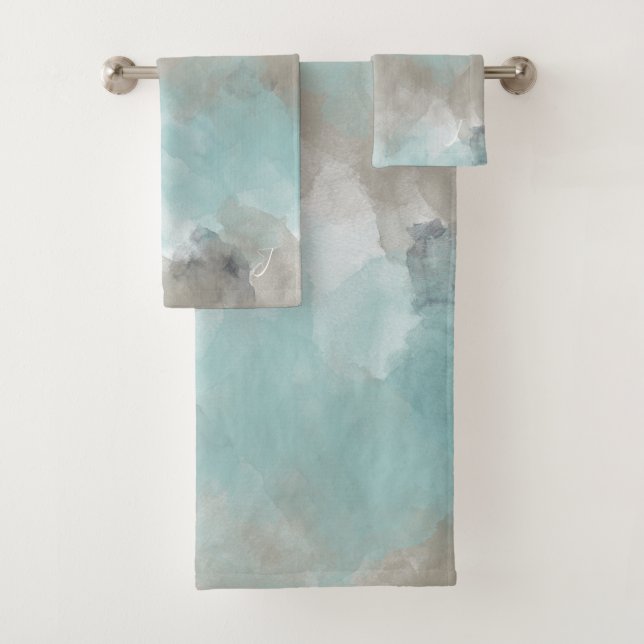 Aquarelle Côté Plage Couleurs Monogrammes (En situation)