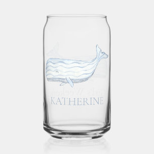 Aquarelle côtière Baleine bleue Personnalisée