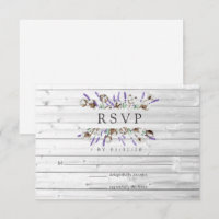 Aquarelle Cotton Lavender Mariage campagnard RSVP 