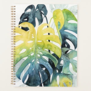Aquarelle Coucher de soleil Palm Tree Feuilles