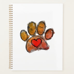 Aquarelle couleur Amoureux des chiens Dessin