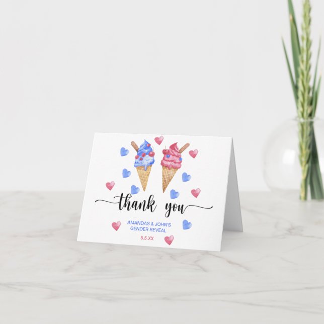 Aquarelle crème glacée Merci sexe révéler (Devant)