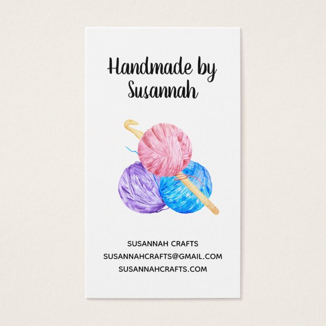 Aquarelle Crochet et fils artisanal (Devant)