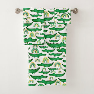 Aquarelle Crocodile Alligator Arc-en-ciel Enfants