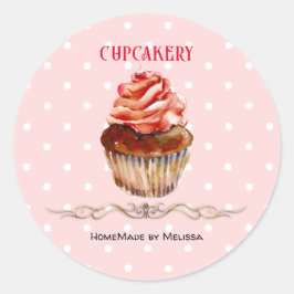 Aquarelle Cupcake Boulangerie Sticker produit