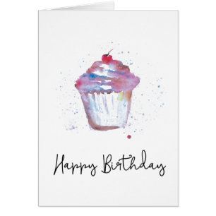 Aquarelle Cupcake, Plaques, Script moderne