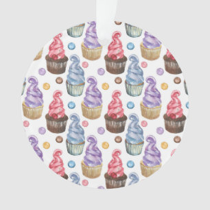 Aquarelle cupcakes colorés