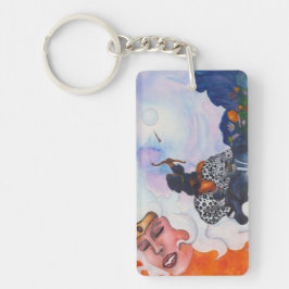 Aquarelle cupide équitation chat Mère déesse rêve 