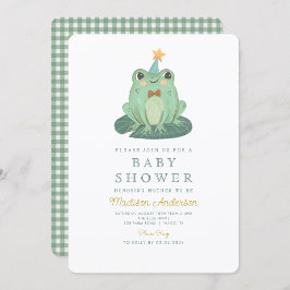 Aquarelle Cute Frog Baby shower Invitation