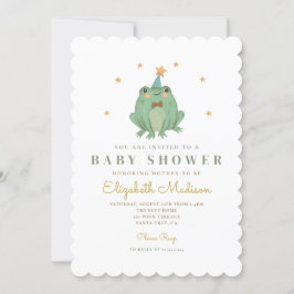 Aquarelle Cute Frog Baby shower Invitation