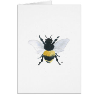 Aquarelle d'abeille Imprimer la carte de voeux